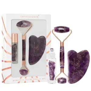 CRYSTALLOVE Crystallove Estuche Amethyst Roller and Gua Sha, 1 un