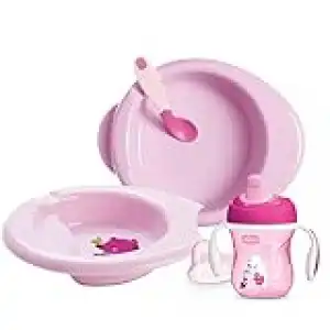 Chicco Set de Comida Chicco Rosa 6m+, 1 un