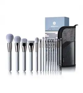 Eigshow - Set 15 brochas de maquillaje Jade Series - Baby Blue