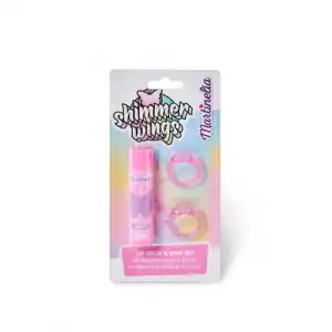 MARTINELIA Shimmer Wings Lip Balm 1 und Set Bálsamo Labial y Anillo Infantil