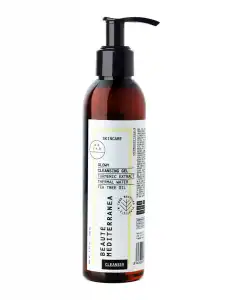 Beauté Mediterranea - Gel Limpiador Facial Con Aceite Esencial De Árbol De Té, Cúrcuma Y Opuntia Glowy Cleansing Gel Vegano Y Sin Alcohol 200 Ml