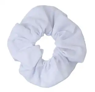 Scrunchie AlgodÃ³n OrgÃ¡nico Blanco