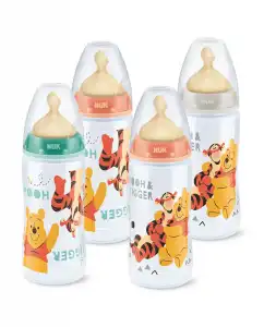 Nuk - Biberón First Choice+ PP Winnie The Pooh 0-6 Meses M Látex 300 Ml