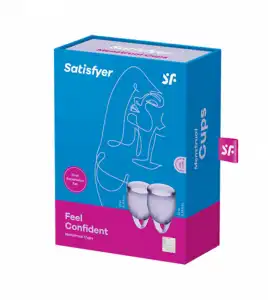 Satisfyer - Kit de copas menstruales Feel Confident (15 + 20 ml) - Morado