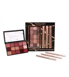 Revolution - Set de regalo con paleta de sombras Reloaded Sunset Sky y pinceles de ojos