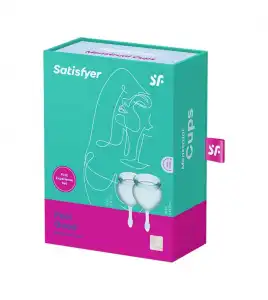 Satisfyer - Kit de copas menstruales Feel Good (15 + 20 ml) - Azul Claro