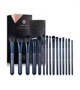 Eigshow - Set 15 brochas de maquillaje Jade Series - Turmaline Blue