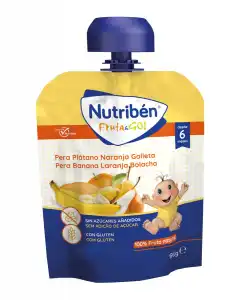 Nutribén® - Fruta & Go Pera Plátano Naranja Galleta 90 G Nutribén