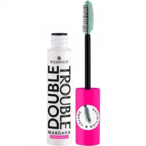 Essence Cosmetics Double Trouble Extra Negra Máscara de Pestañas