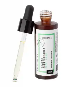 Beauté Mediterranea - Serúm Facial Super Green Concentrate Con Hemp Y Escualane Vegano 97% Ingredientes Naturales 30 Ml