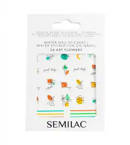 Semilac - Stickers al agua para uñas - 16: Art Flowers