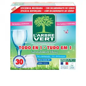 L’ARBRE Vert lavavajillas máquina "todo en 1" 30 pastillas