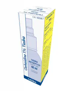 TIEDRA - Spray Desinfectante-Antiséptico Clorhexidina 1% 60 Ml