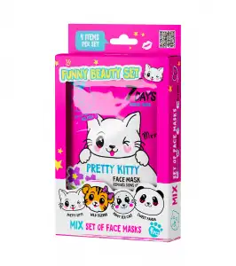 7 Days - Set de mascarillas faciales Funny Beauty Pretty Kitty Mix