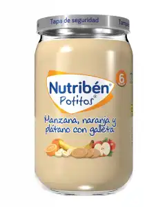 Nutribén® - Potito Manzana, Naranja, Plátano Y Galleta 235 G