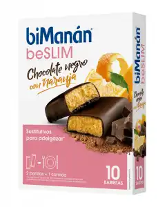 BiManán® - Barritas Chocolate Y Naranja Sustitutive Bimanán