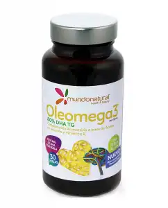 Mundo Natural - 30 Perlas Oleomega 3 80% DHA