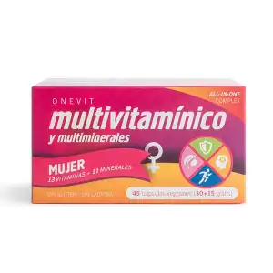 Onevit Multivitaminico Mujer 45Caps Vegetales