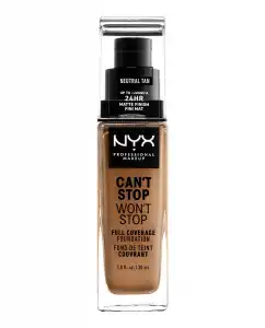 NYX Professional Makeup - Base De Maquillaje Waterproof Can't Stop Won't Stop Full Coverage Foundation