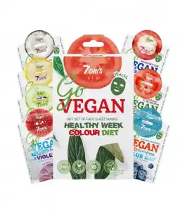 7 Days - Set de mascarillas faciales Go Vegan Healthy Week Colour Diet