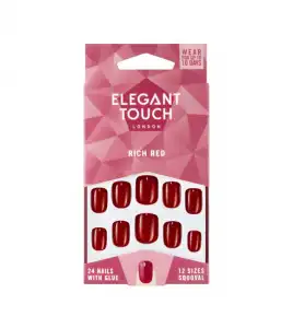 Elegant Touch - Uñas postizas Colour Nails - Rich Red