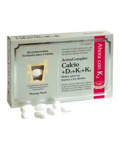 Pharma Nord - Comprimidos De Calcio Y Vitaminas ActiveComplex Calcio + D3 + K