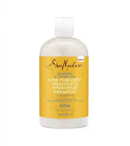 Shea Moisture - Champú para cabello con porosidad baja - Aceites de semilla de uva y árbol de té