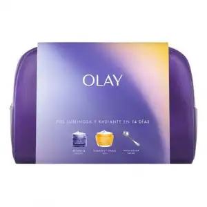 Olay Vitamina C + AHA Estuche Neceser Morado 50 ml Tratamiento Piel Radiante