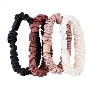 Scrunchie Satinado Marrones