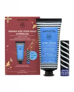 Apivita - Cofre Crema De Manos Con Hipérico + Bálsamo Labial Con Manteca De Cacao