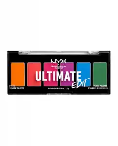 NYX Professional Makeup - Paleta Sombras De Ojos Ultimate Edit Petite Shadow Brights 6 Tonos