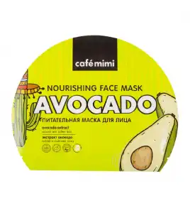 Café Mimi - Mascarilla facial de tela nutritiva - Aguacate