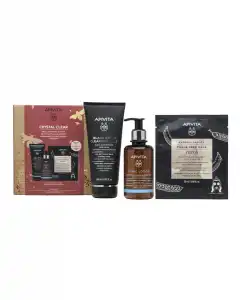 Apivita - Cofre Limpiador Detox Negro + Tónico Facial + Express Sheet Mascarilla Con Algarroba