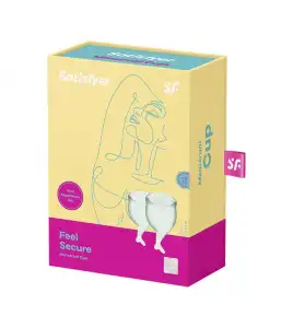 Satisfyer - Kit de copas menstruales Feel Secure (15 + 20 ml) - Verde Claro