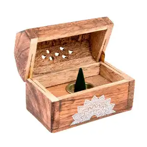 Caja De Madera Con Incienso Lavanda