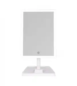 MQBeauty - Espejo de tocador recargable con iluminación LED regulable - Blanco