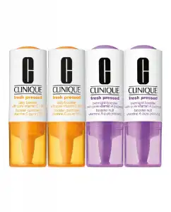 Clinique - Estuche De Regalo Fresh Pressed Clinical Daily + Overnight Boosters With Pure Vitamins C 10% + A