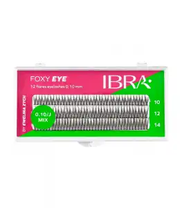 Ibra - Pestañas postizas individuales Foxy Eye 0.10 J - Mix de tamaño