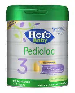 Hero Pedialac - Leche infantil de crecimiento Pedialac 3 800 g Hero Baby.