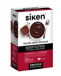 Siken® - Pack 6 Sobres Protein Sustitutive Natilla Brownie 50 G Siken