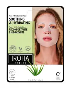 Iroha Nature - Mascarilla Facial Reconfortante E Hidratante Con Aloe Vera Y Ácido Hialurónico