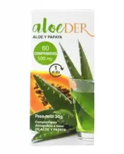 Aloeder - 60 Comprimidos Aloe Y Papaya