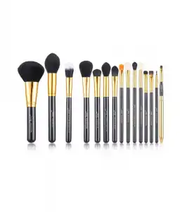 Jessup Beauty - Set de brochas 15 piezas - T093: Black/Gold