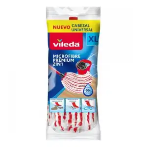 VILEDA Microfibre Premium 2 en 1 1 und Recambio de Fregona