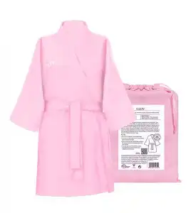 GLOV - Bata de toalla ultra absorbente Kimono Style - Rosa