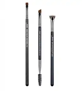 Jessup Beauty - Set de pinceles de cejas PRO 3 piezas - T326: Black/Silver