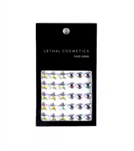 Lethal Cosmetics - Joyas adhesivas para rostro Face Gems - Stars + Hearts