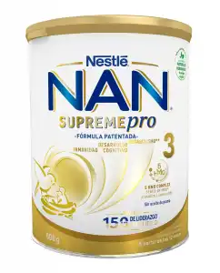 NESTLE - Leche De Crecimiento Premium Nan Supreme Pro 3 En Polvo 12 A 18 Meses 800 G Nestlé