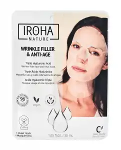 Iroha Nature - Mascarilla Cara Y Cuello Rellenadora De Arrugas De Triple Ácido Hialurónico