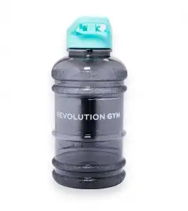 Revolution Gym - Botella de agua negra 1L